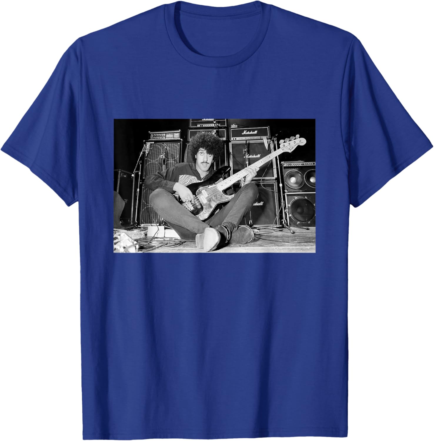 Phil Lynott Thin Lizzy Recording Thunder and Lightning 1982 T-Shirt - T-Shirt | Royal