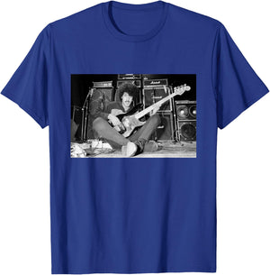 Phil Lynott Thin Lizzy Recording Thunder and Lightning 1982 T-Shirt - T-Shirt | Royal