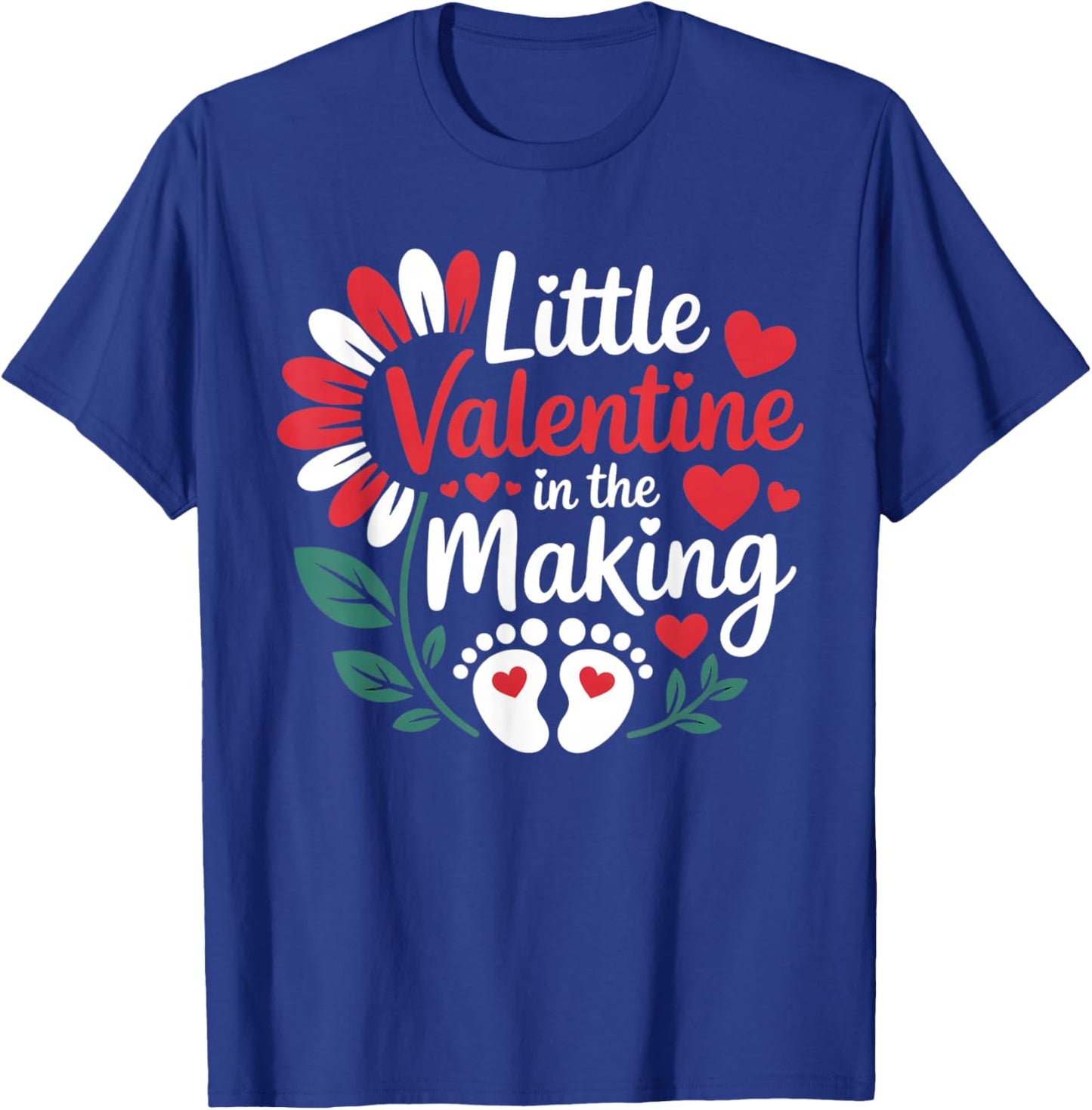 Cute Little Valentine in The Making Pregnancy Reveal T-Shirt - T-Shirt | Royal
