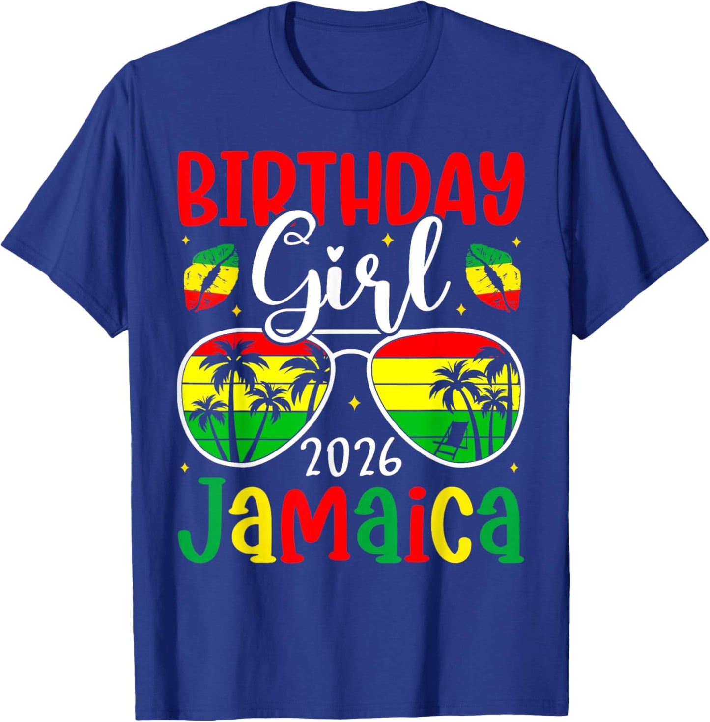 Jamaica Birthday Girl 2026 Bday Crew Party Jamaican Women T-Shirt - T-Shirt | Royal