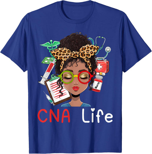 CNA Nurse Black History Month African American T-Shirt - T-Shirt | Royal