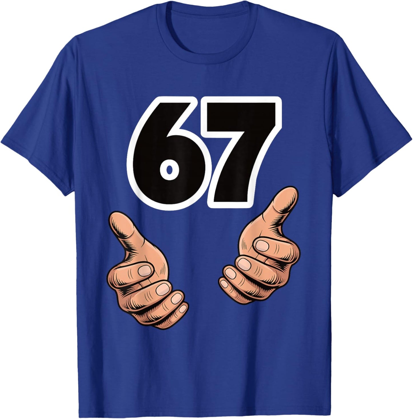 Funny 6 7 Meme Gen Alpha Slang Six Seven T-Shirt - T-Shirt | Royal