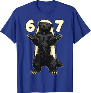 Honey Badger 67 Hand Motion Meme Kids Teens Young Adults T-Shirt - T-Shirt | Royal