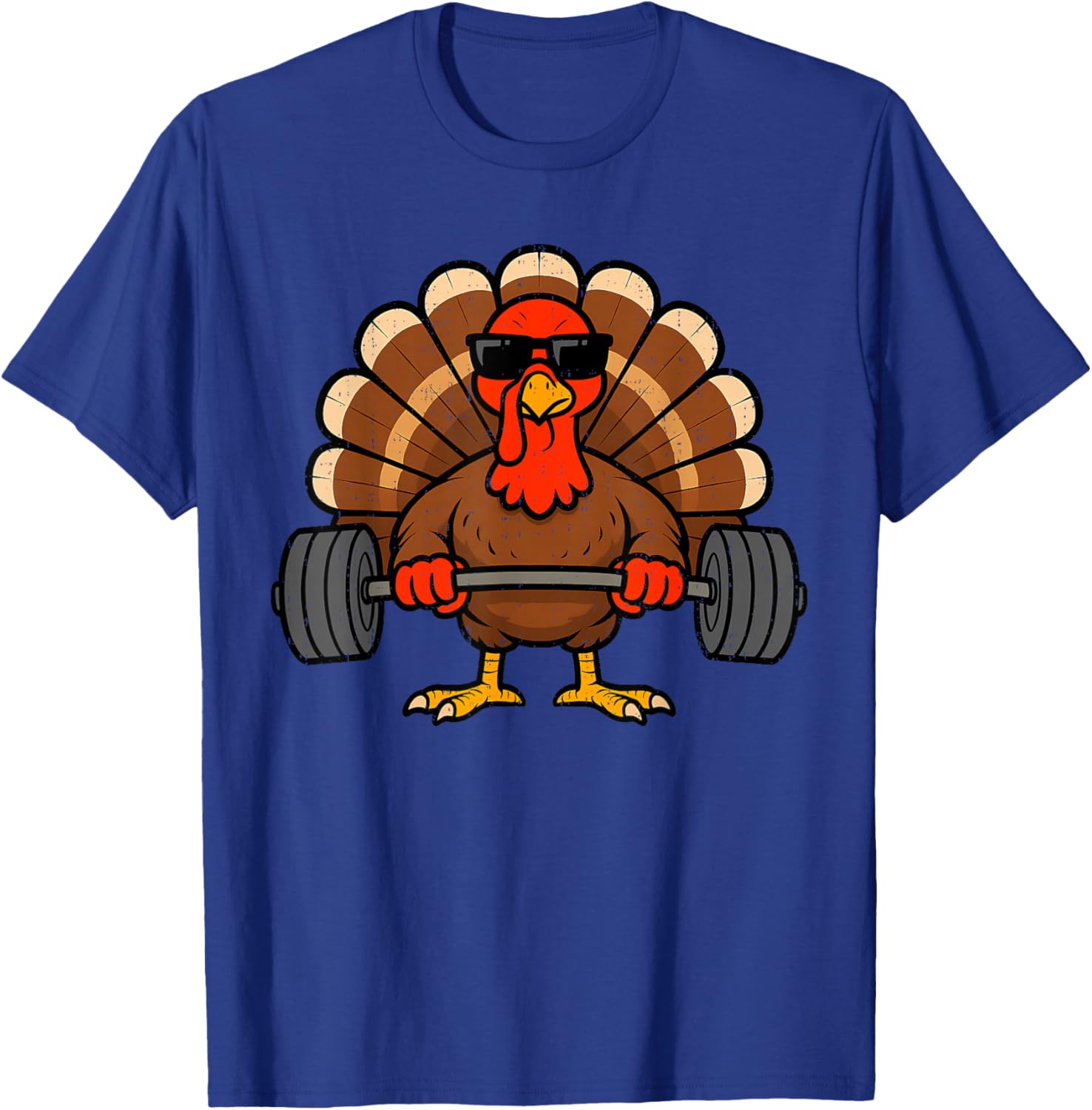 Funny Turkey Gym Workout Thanksgiving Fitness Gymer Men Boys T-Shirt - T-Shirt | Royal