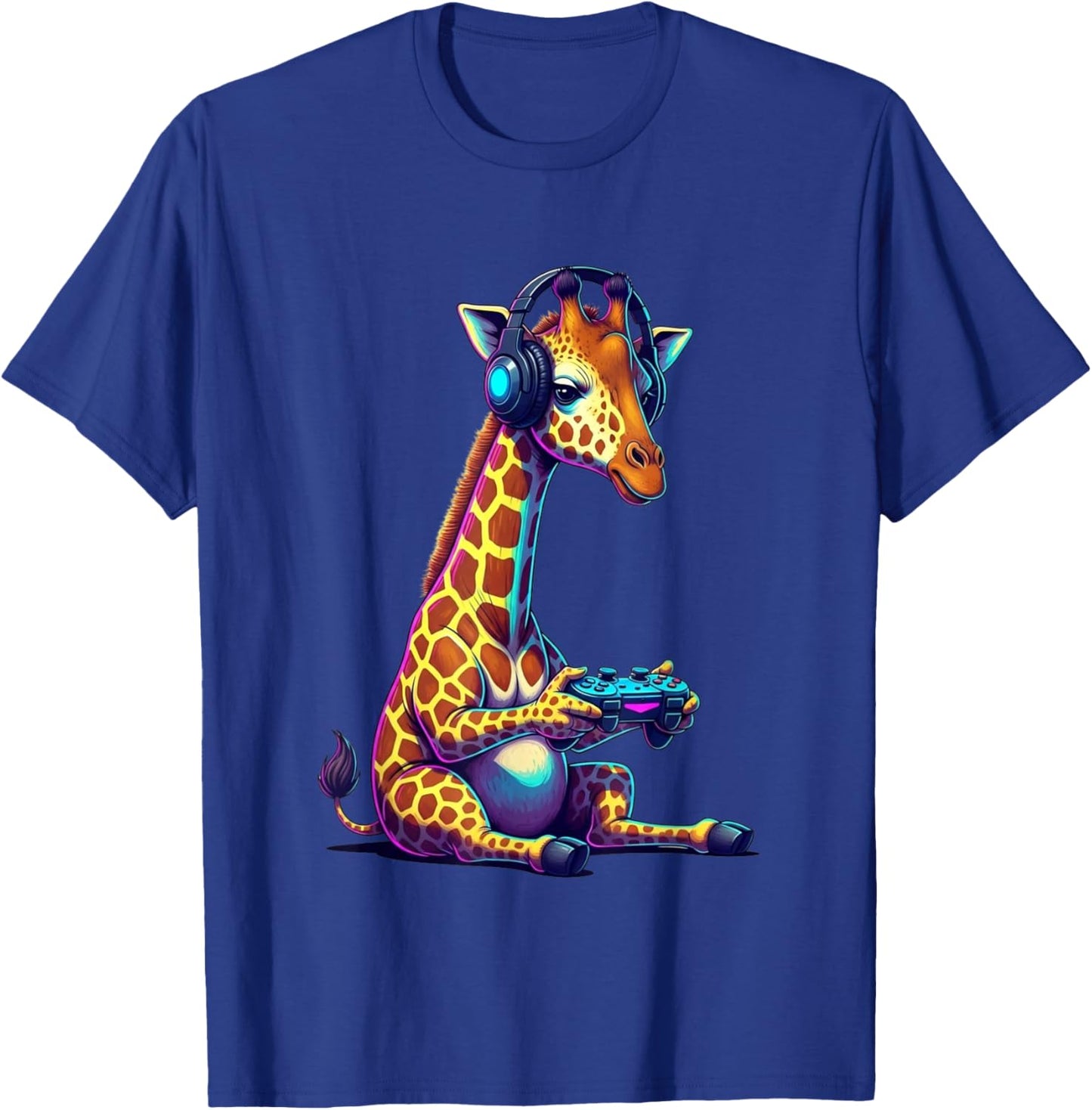 Giraffe Funny Video Games Giraffe T-Shirt - T-Shirt | Royal
