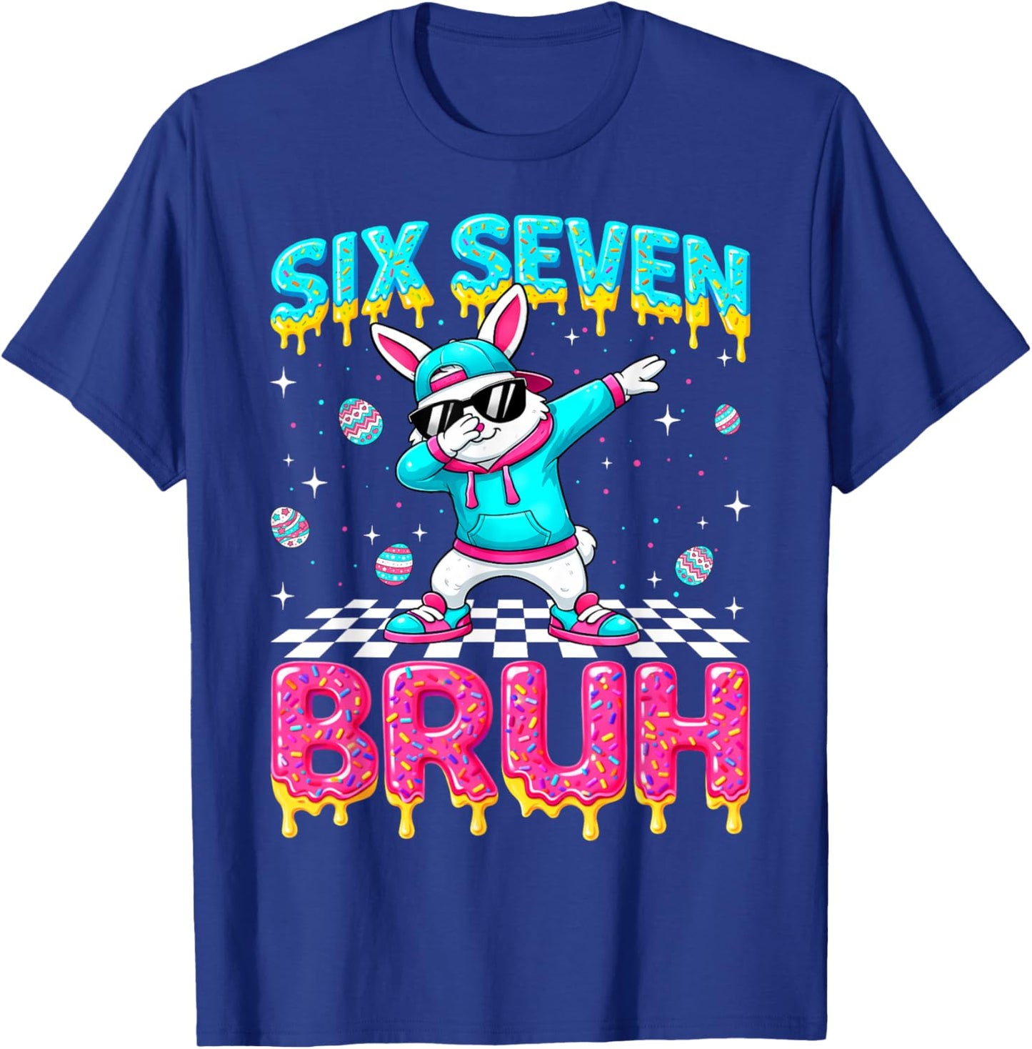 Dabbing Bunny Drip Dripping Rabbit Easter Toddlers Boys T-Shirt - T-Shirt | Royal