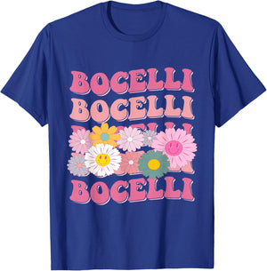 Girl Retro Bocelli First Name Personalized Groovy 80's T-Shirt - T-Shirt | Royal