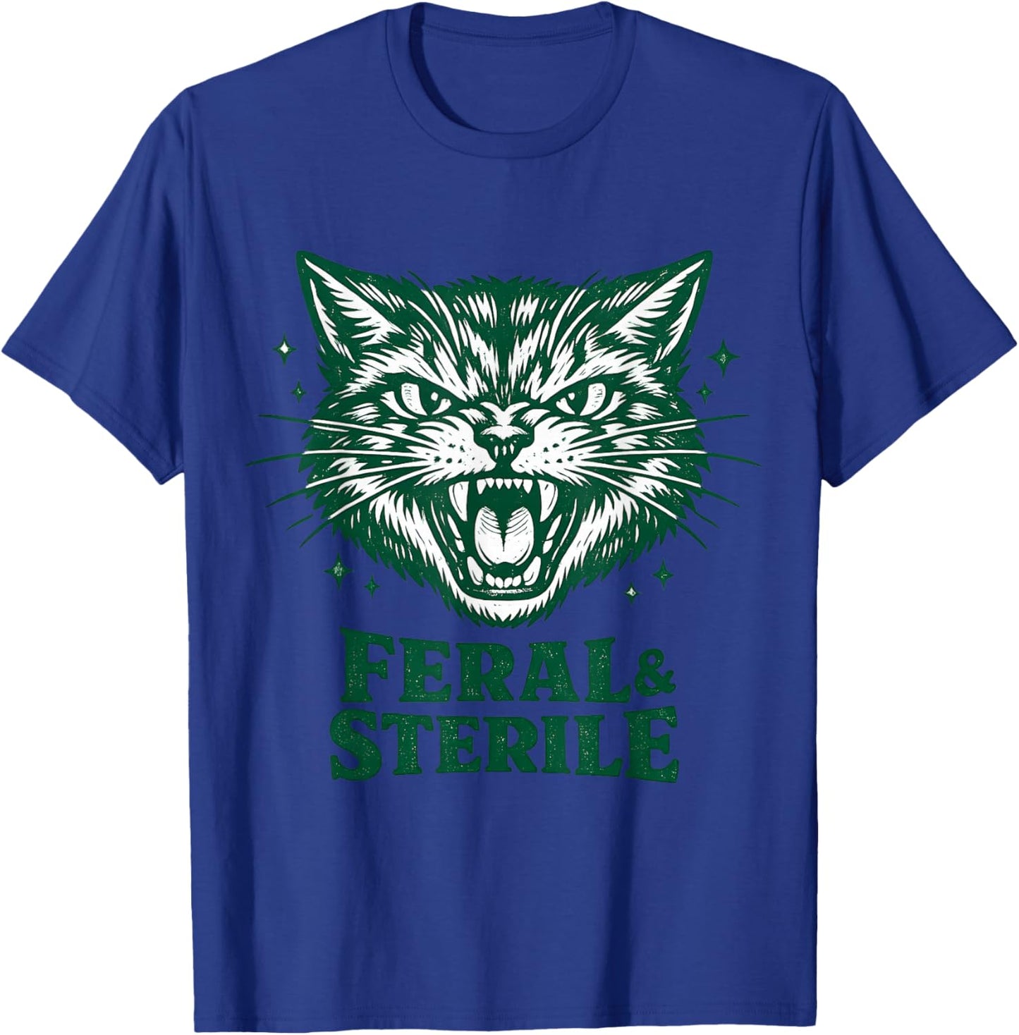Feral & Sterile Retro Cat TNR Mom Funny Women Cat Lover T-Shirt - T-Shirt | Royal
