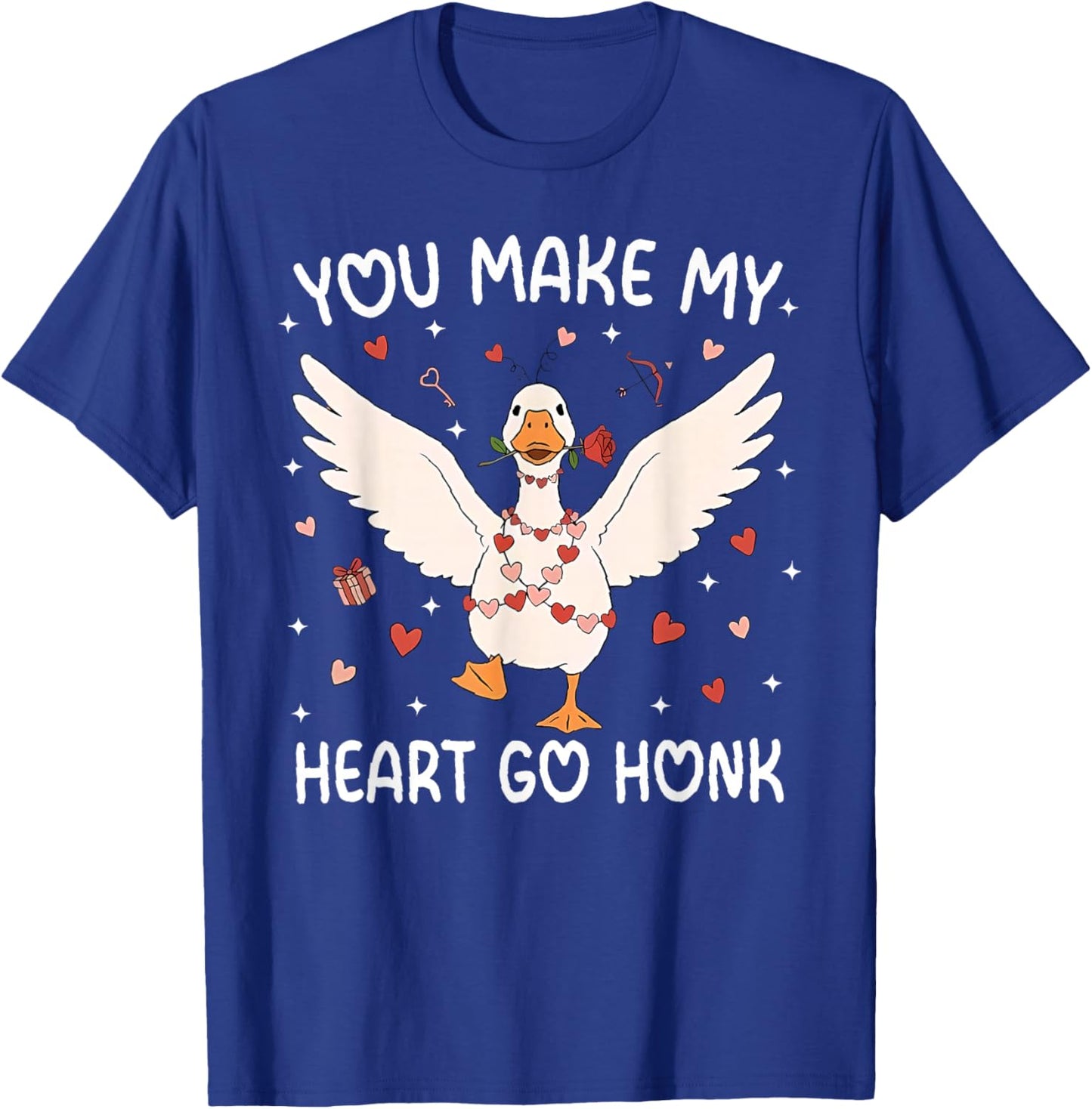 You Make My Heart Go Honk Valentine Goose T-Shirt - T-Shirt | Royal