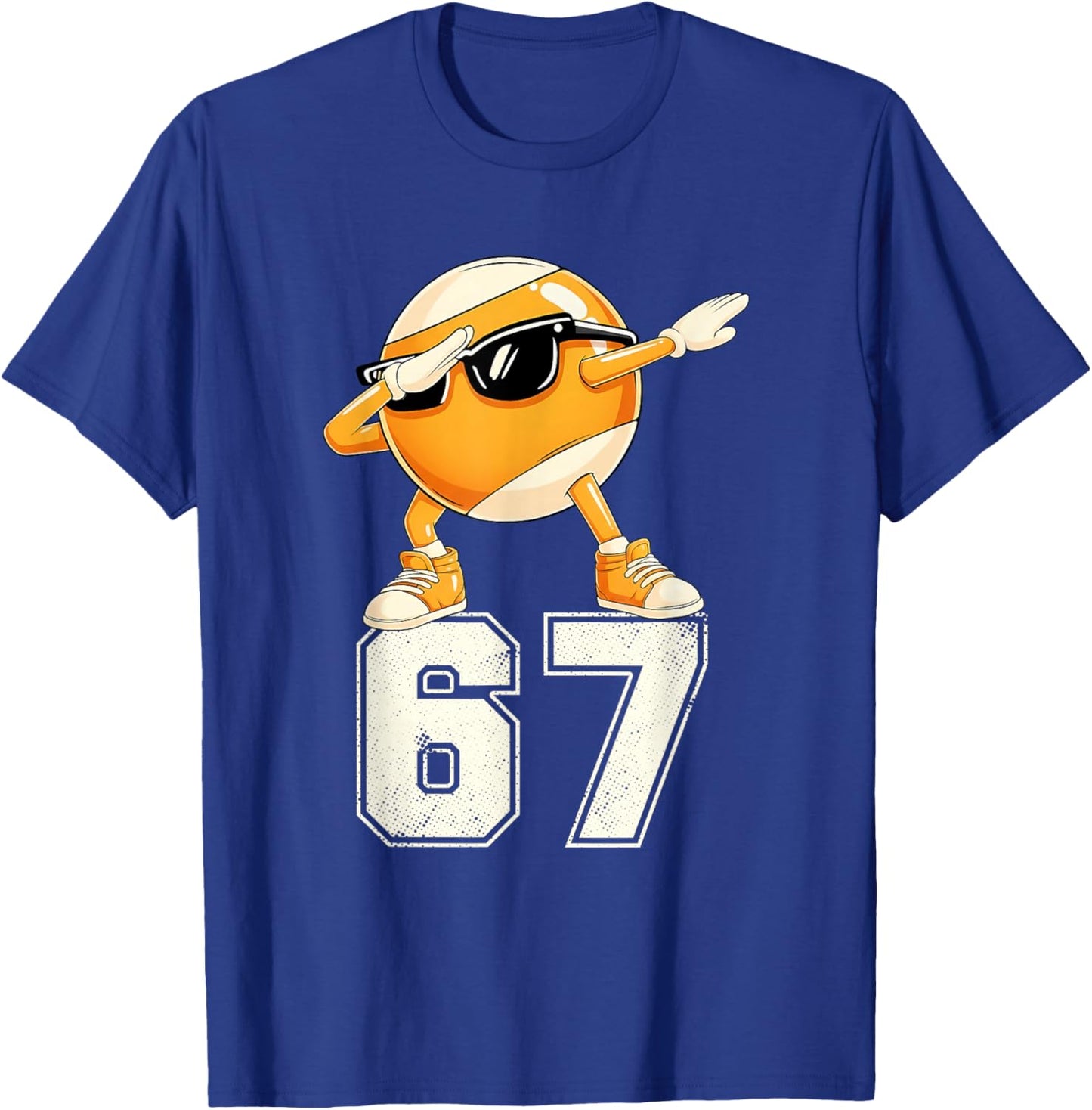 Six Seven Sunglasses Dabbing Pool Ball Billiards 67 Meme Boy T-Shirt - T-Shirt | Royal