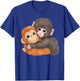Cute Baby Monkey Named Punch Plush Hugging T-Shirt - T-Shirt | Royal