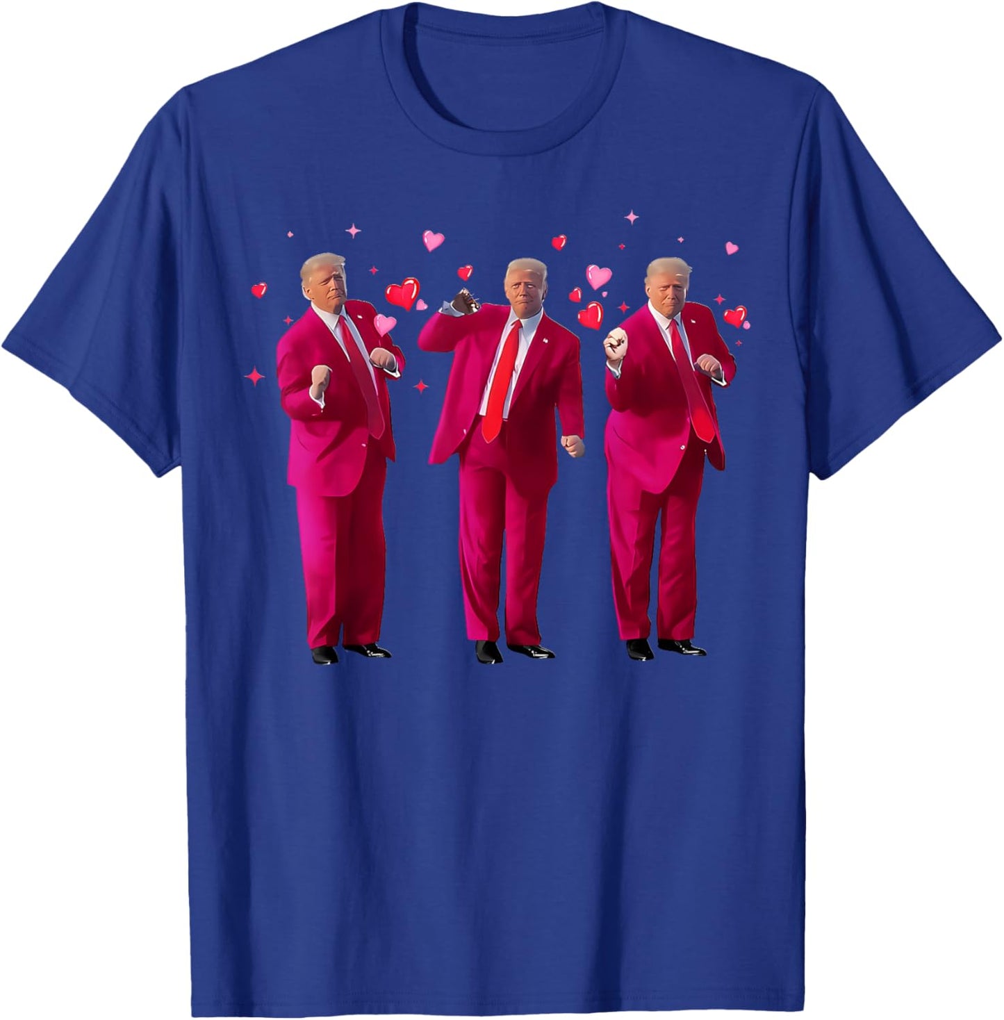 Funny President Trump Dancing Donald Trump Heart Valentine T-Shirt - T-Shirt | Royal