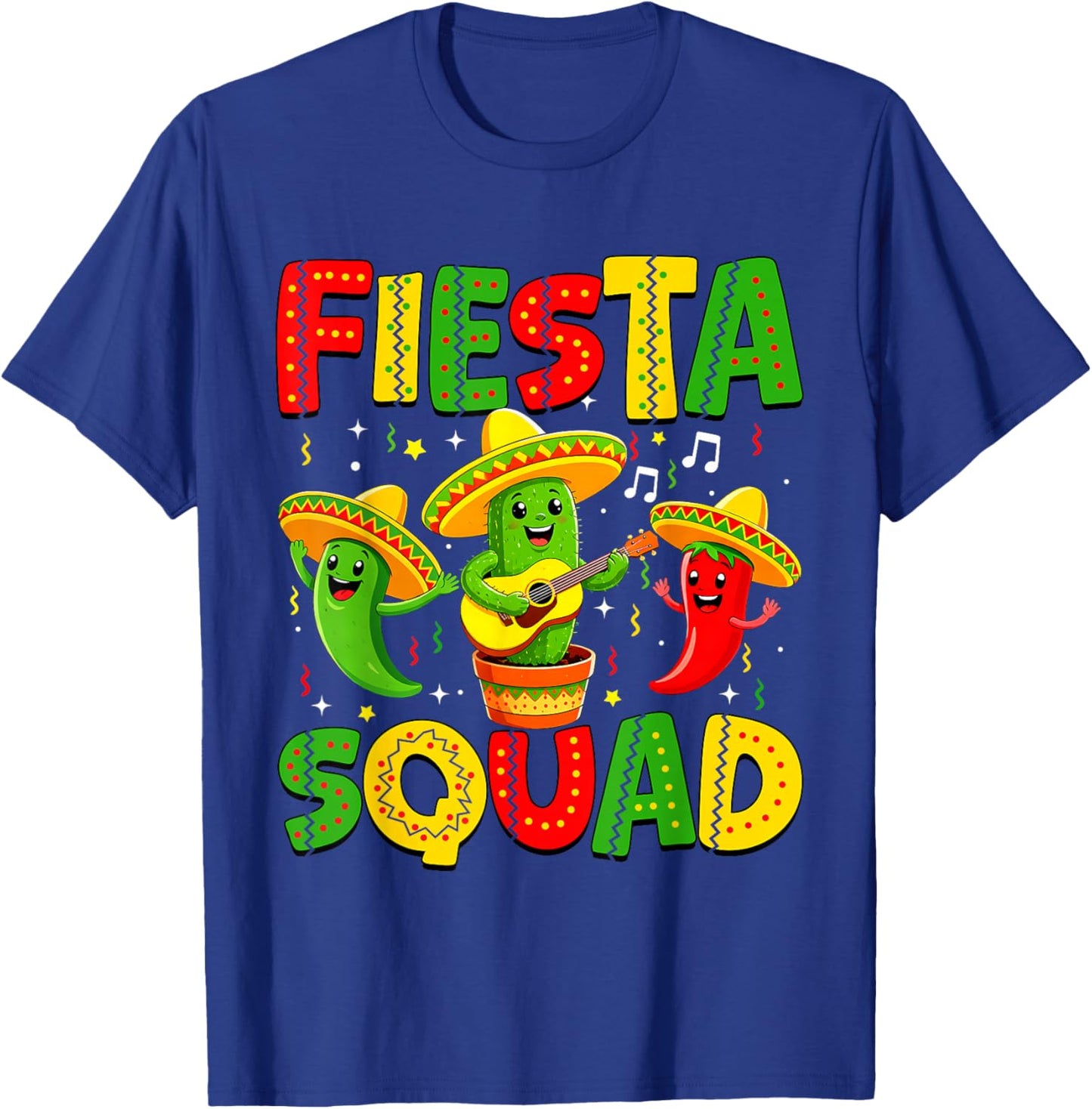 Fiesta Squad Cinco De Mayo Women Boys Girls Kids T-Shirt - T-Shirt | Royal