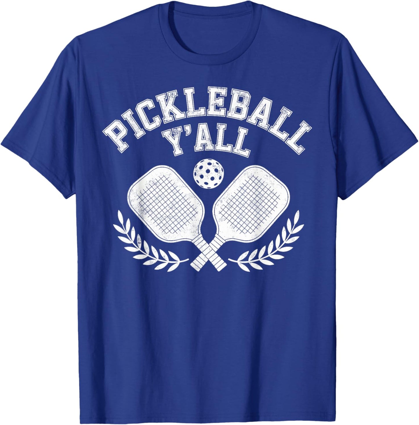 Vintage Pickleball Y'all Player Pickleball Joke Squad Court T-Shirt - T-Shirt | Royal