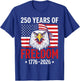 Vintage 250 Years American 1776 2026 250th USA Men Women T-Shirt - T-Shirt | Royal