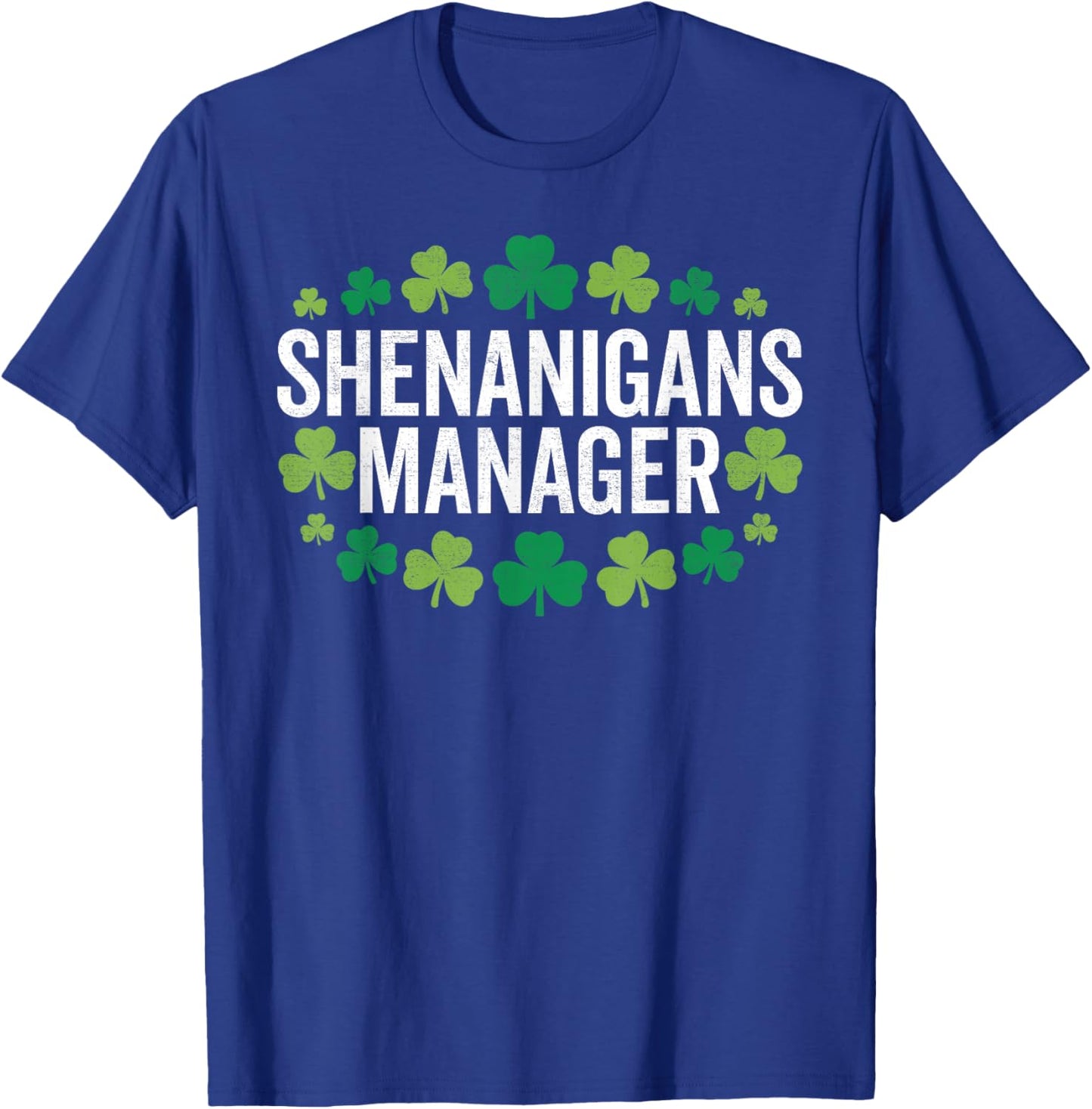 Shenanigans Coordinator Shamrock St Patricks Day T-Shirt - T-Shirt | Royal