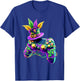 Mardi Gras Video Game Controller Jester Mask Kids Boys T-Shirt - T-Shirt | Royal