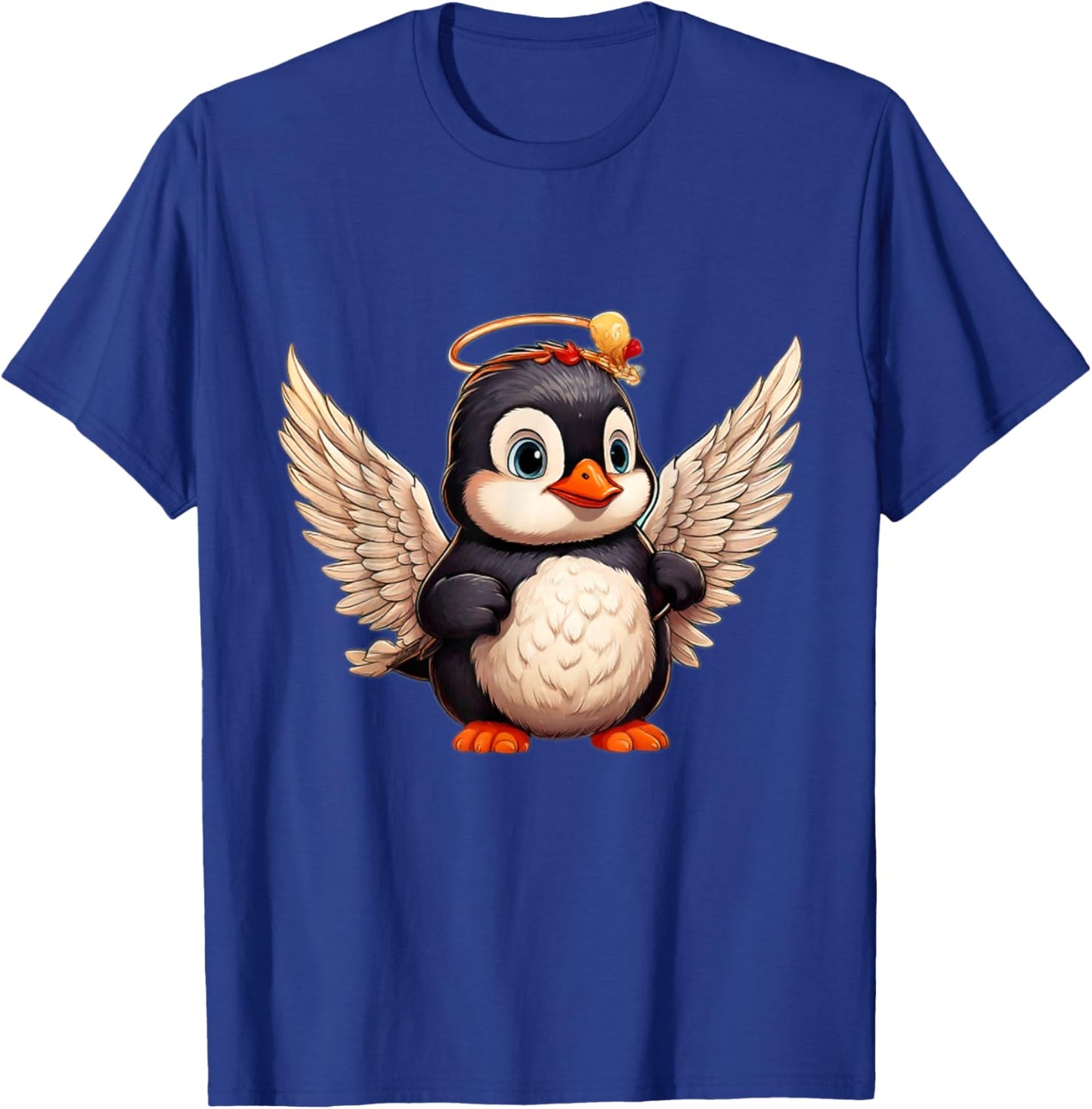 Funny Cute Penguin Love Cupid Date Valentines Day T-Shirt - T-Shirt | Royal