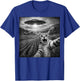 Funny Cat Shirts Men Women Kids Teens Shirt UFO Alien Cat T-Shirt - T-Shirt | Royal