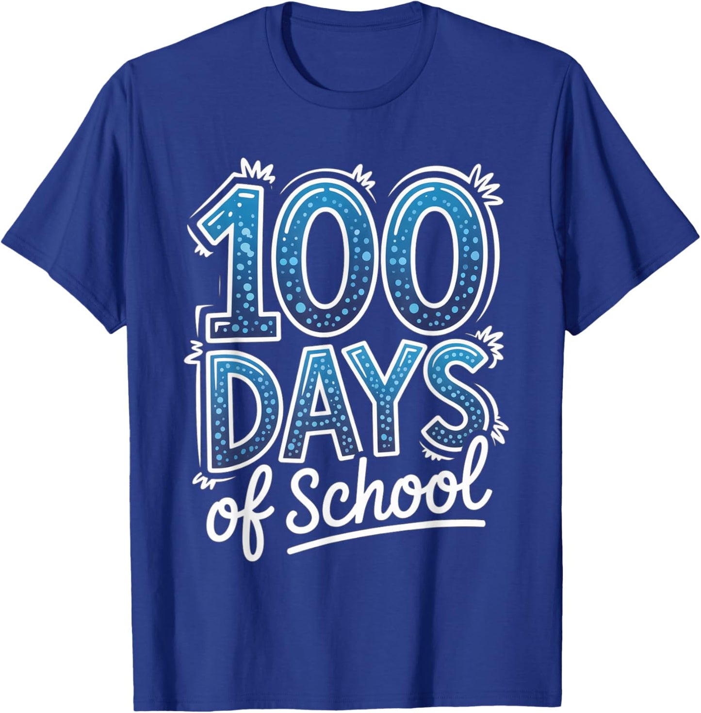 100 Days of School Funny Boys Kids 100th Day T-Shirt - T-Shirt | Royal