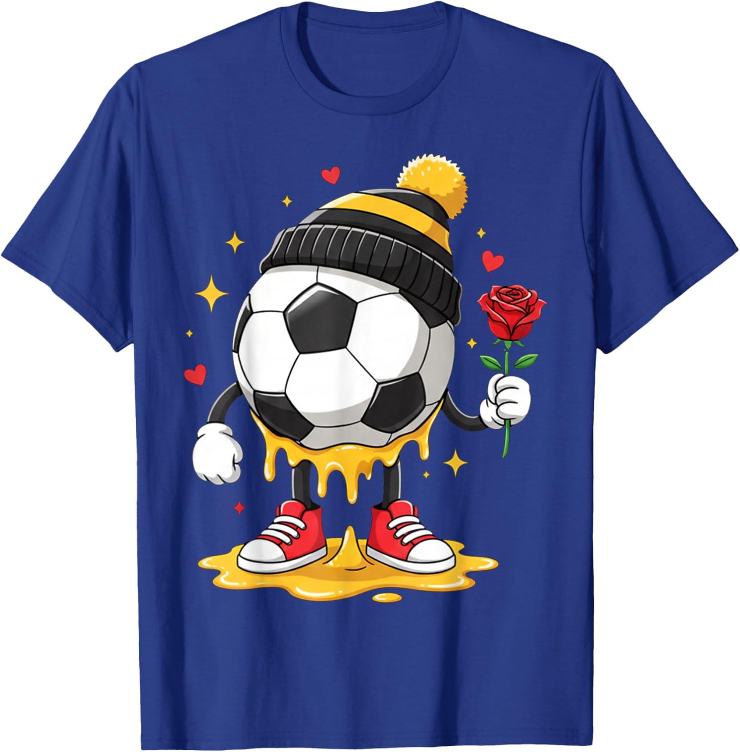 Soccer Drip Valentine Boys & Men Valentines Hearts Sport T-Shirt - T-Shirt | Royal