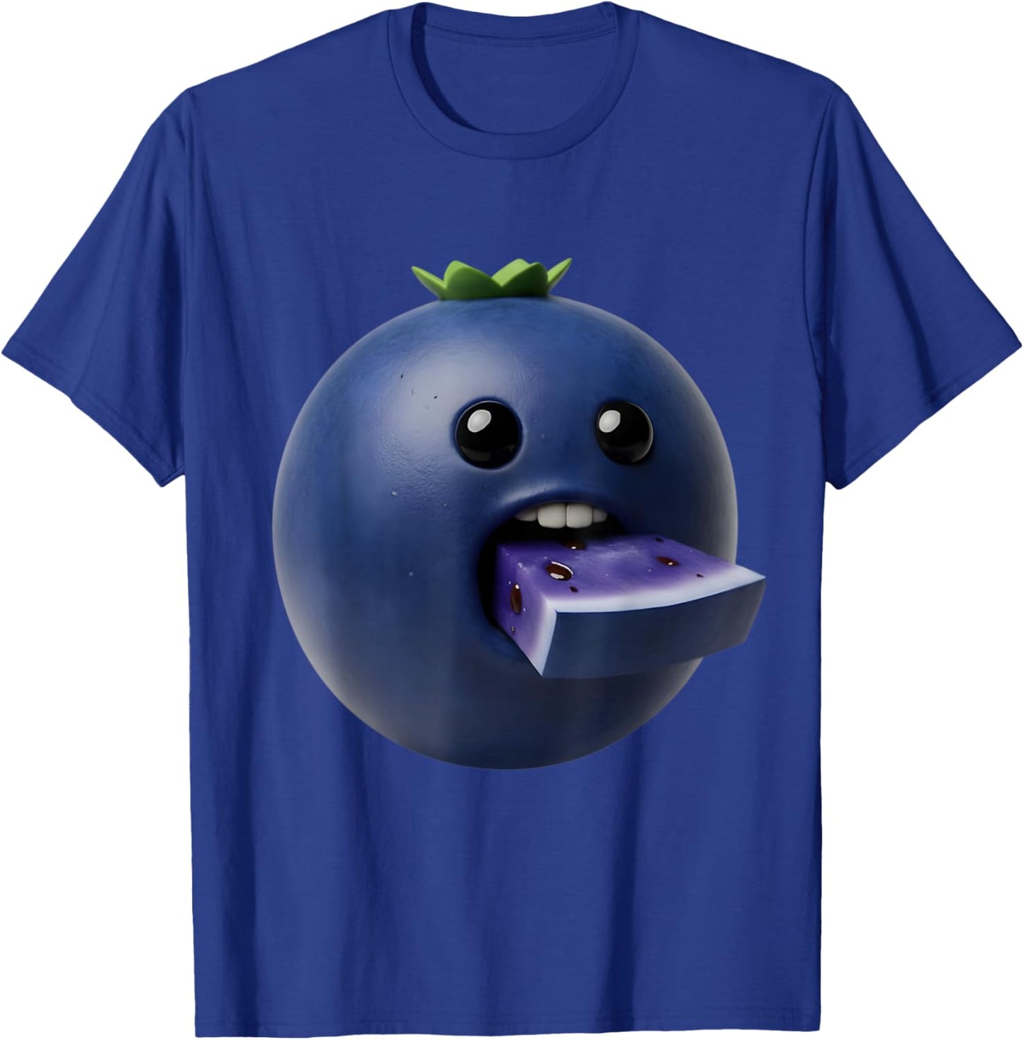 Niche Fruits Funny Blueberry Meme Brainrot Surreal T-Shirt - T-Shirt | Royal