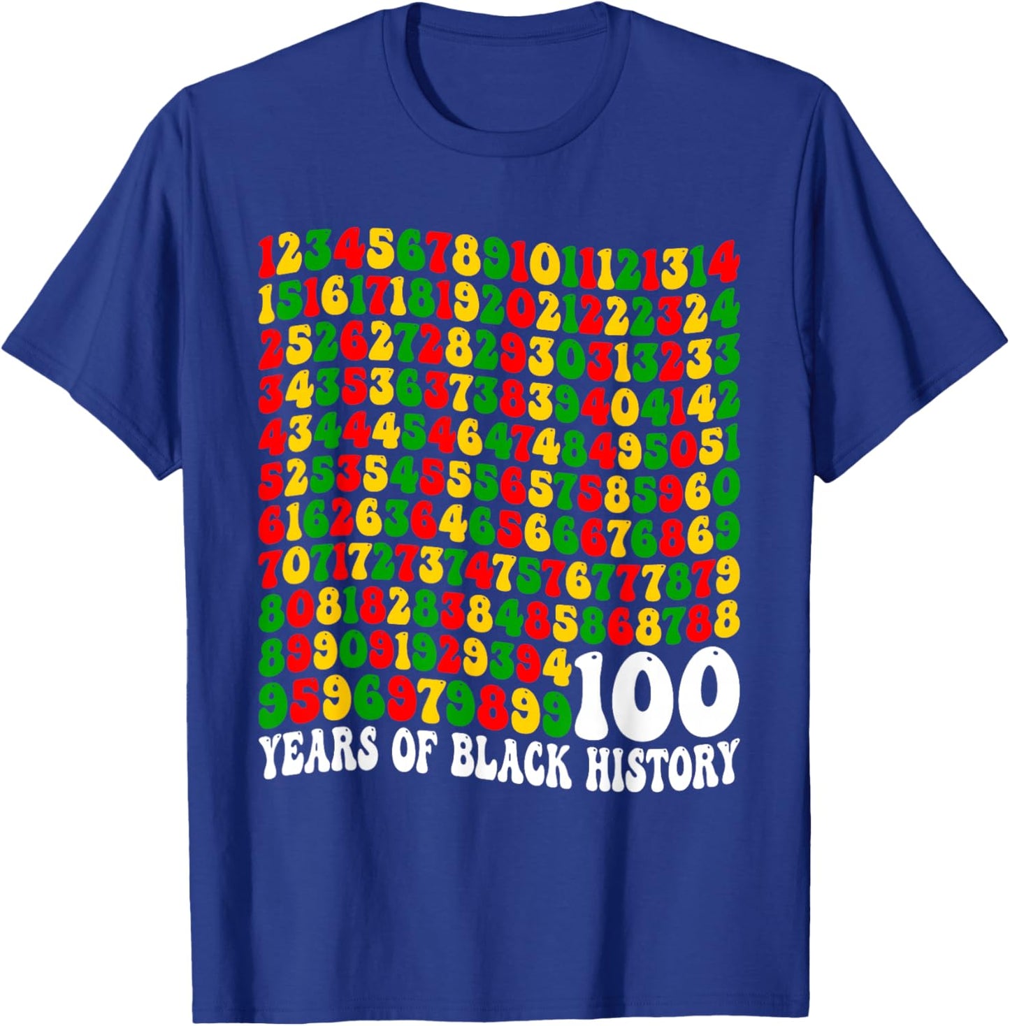 100 Years of Black History Pride African Heritage Teacher T-Shirt - T-Shirt | Royal