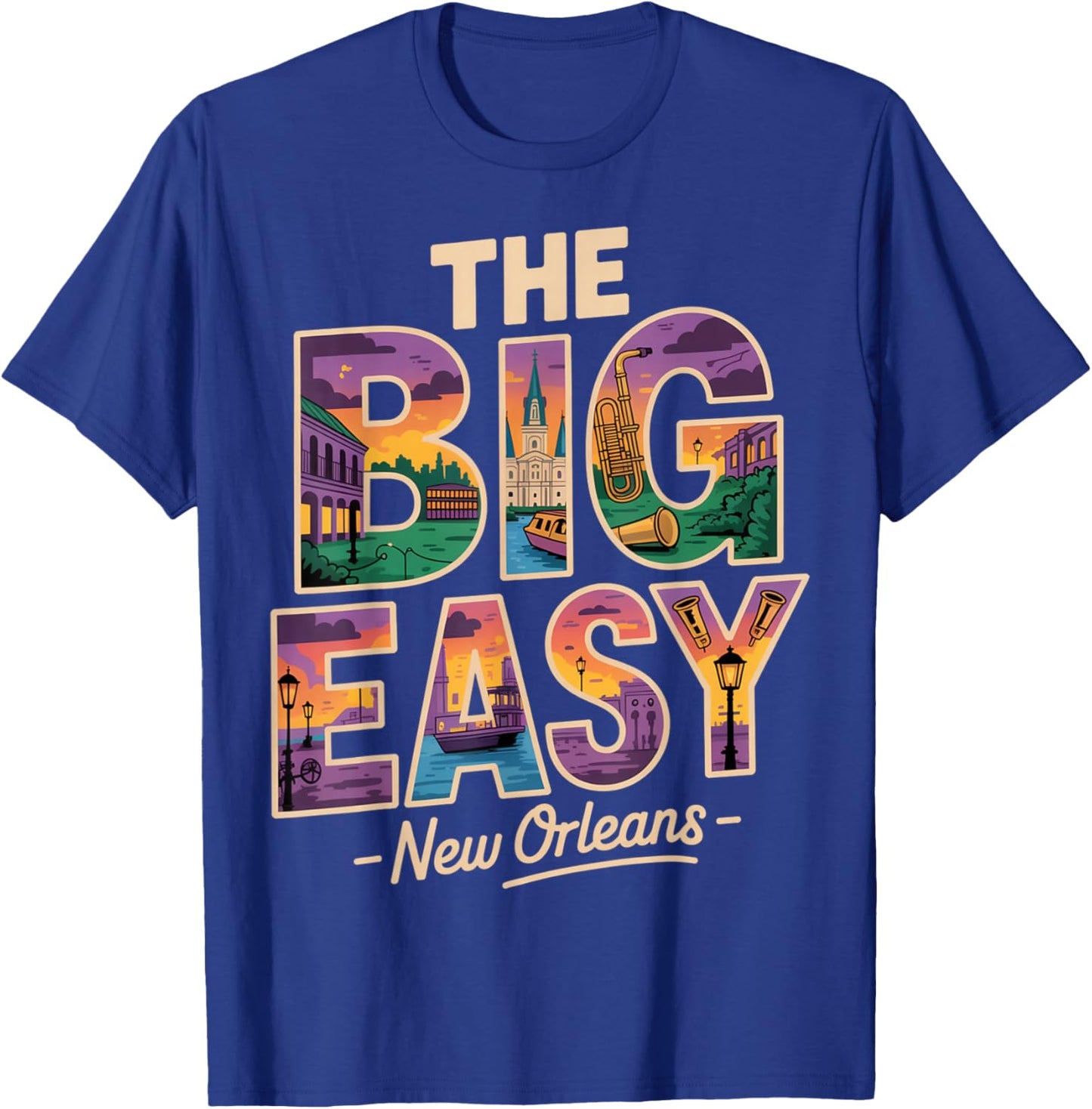 The Big Easy New Orleans Vintage T-Shirt - T-Shirt | Royal