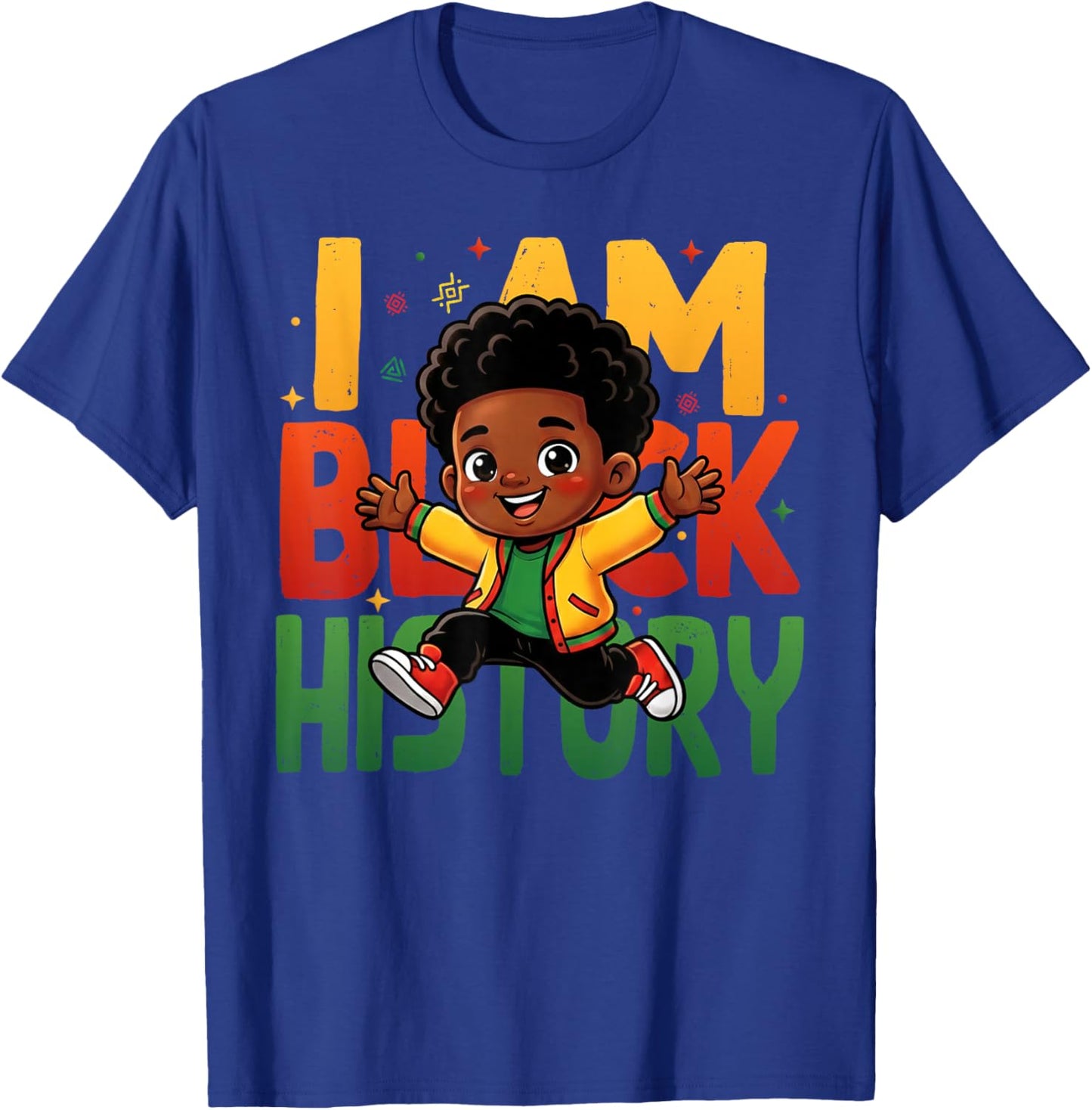Bruh I Am Black History Month Black Child Magic Afro Kid Boy T-Shirt - T-Shirt | Royal