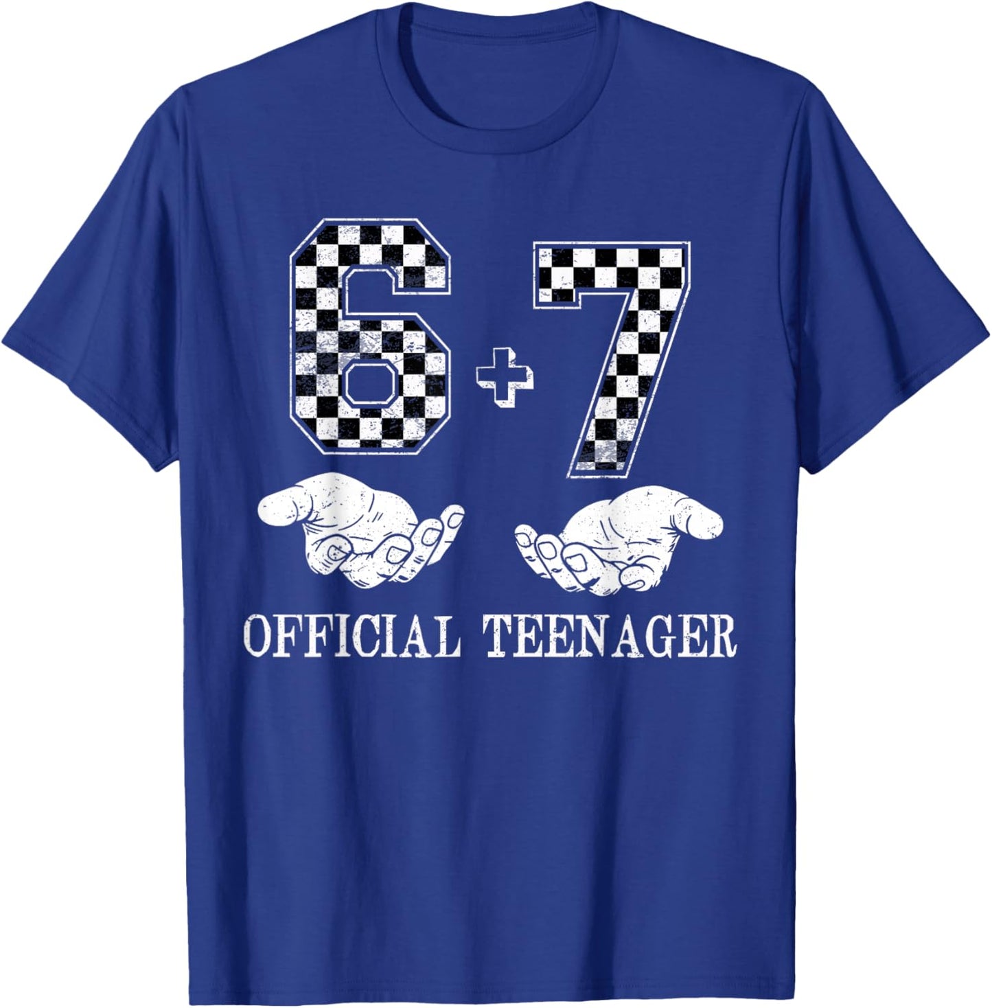 6+7 Official Teenager 13th Birthday 13 Year Old Boys Kids T-Shirt - T-Shirt | Royal