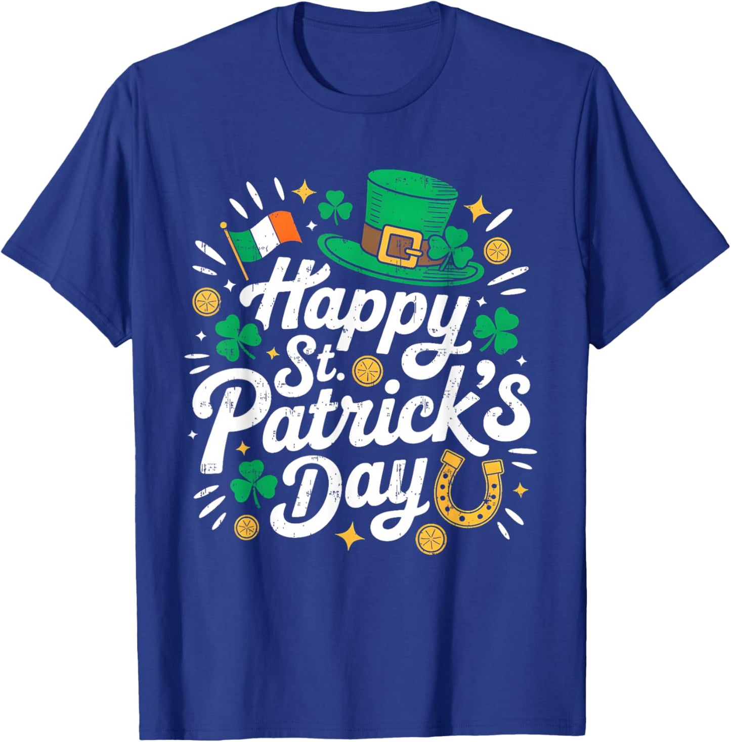 Happy St Patricks Day Shamrock Irish Women Kids T-Shirt - T-Shirt | Royal