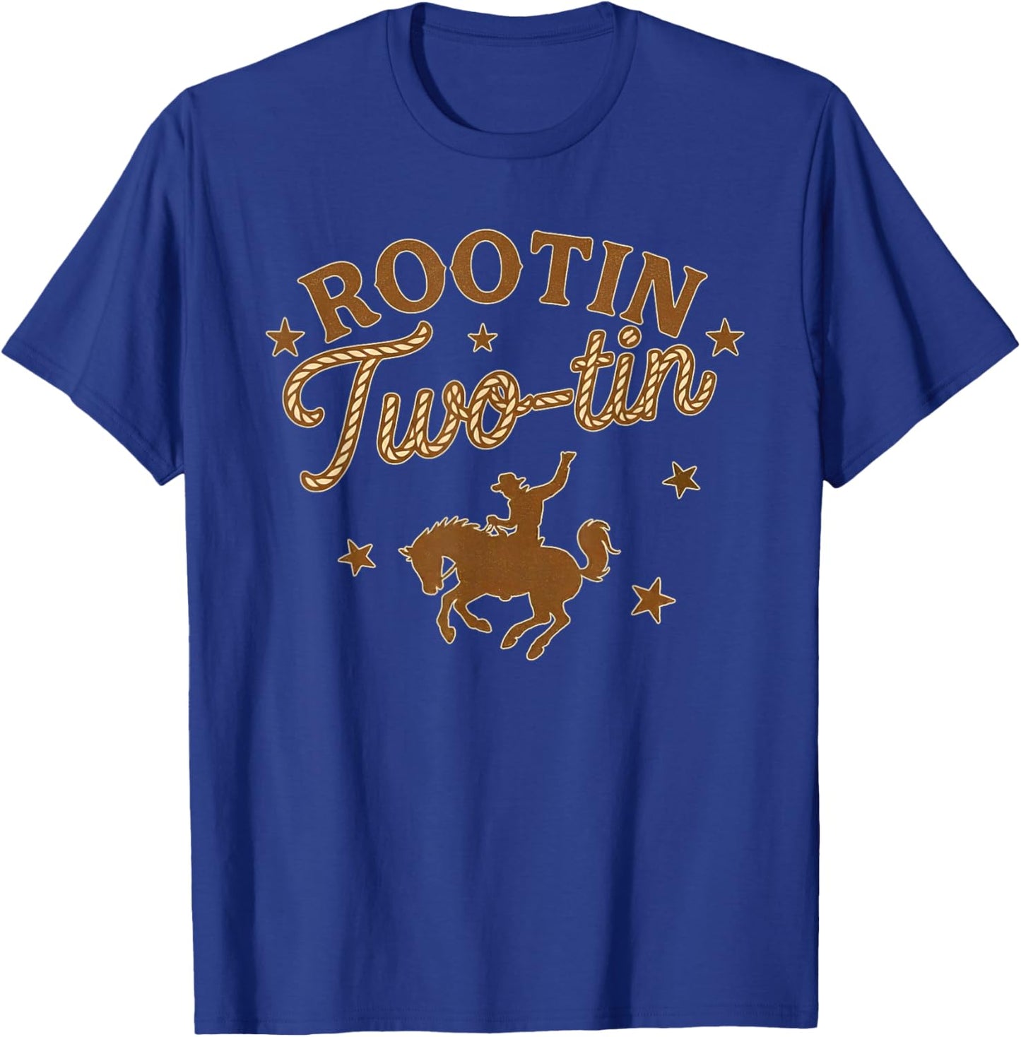 Rootin Two-tin It's My 2nd Birthday Cowboy Rodeo 2 Years Old T-Shirt - T-Shirt | Royal
