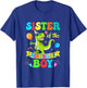 Sister of The Birthday Boy T-Rex Dinosaur Birthday T-Shirt - T-Shirt | Royal