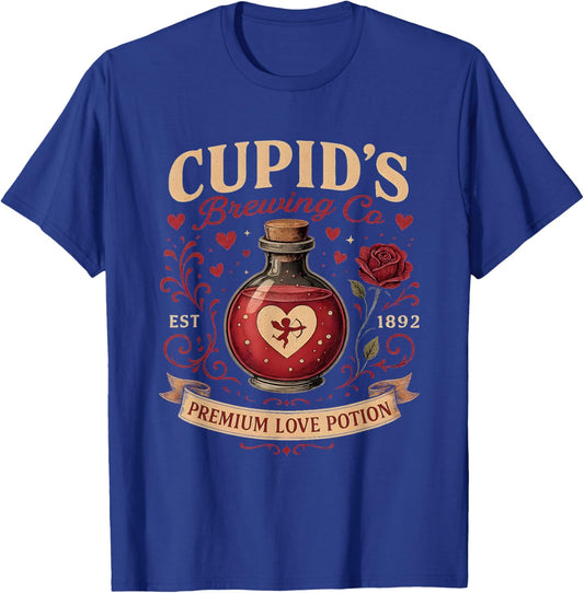 Retro Trendy Valentine Funny Even Cupid Need A Margarita T-Shirt - T-Shirt | Royal