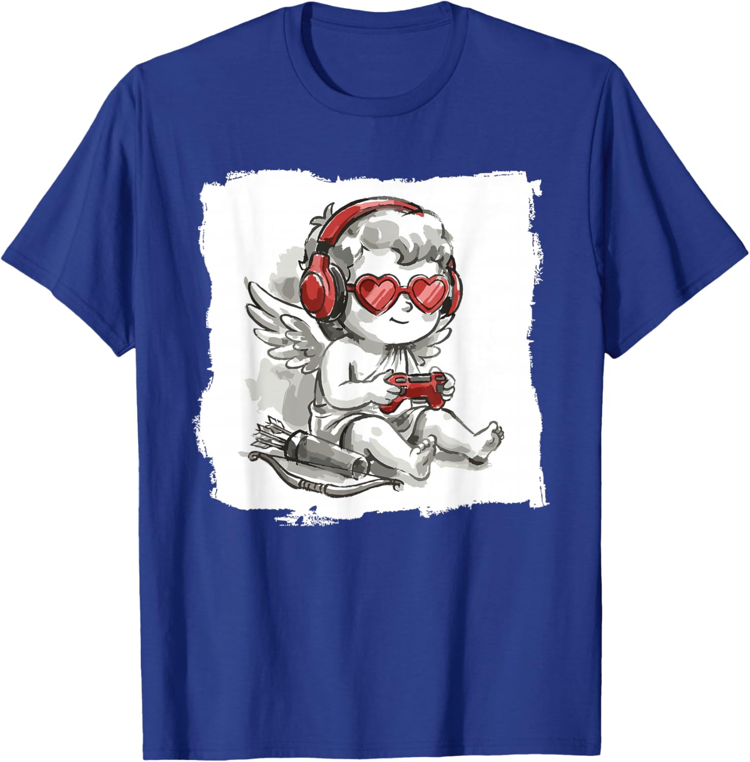 Video Games Cupid Gamer Funny St. Valentine's Day T-Shirt - T-Shirt | Royal