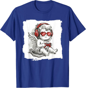 Video Games Cupid Gamer Funny St. Valentine's Day T-Shirt - T-Shirt | Royal