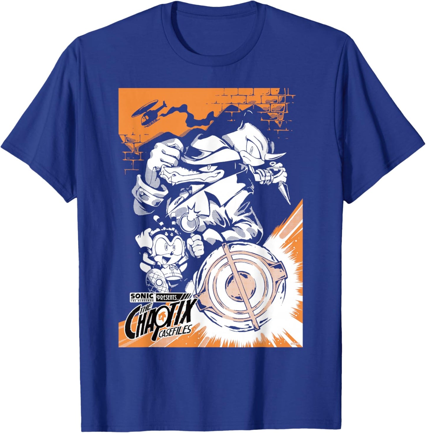 Sonic The Hedgehog Chaotix Casefiles Main Art T-Shirt - T-Shirt | Royal
