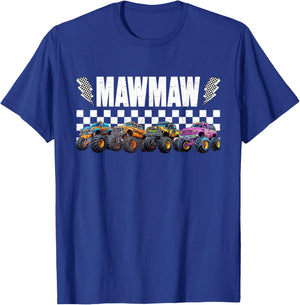 Mawmaw Retro Monster Truck Family Crew Birthday Matching T-Shirt - T-Shirt | Royal