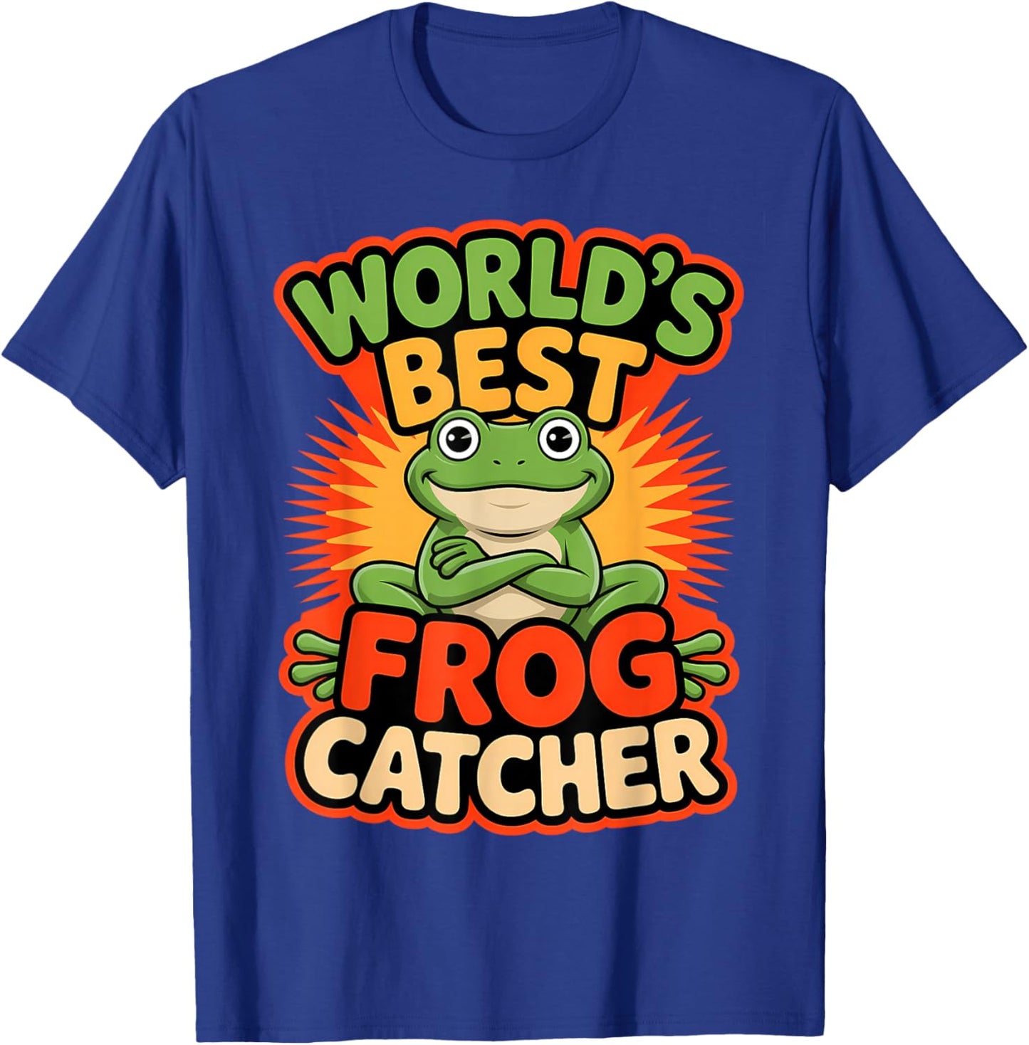 World’s Best Frog Catcher Funny Frog T-Shirt - T-Shirt | Royal