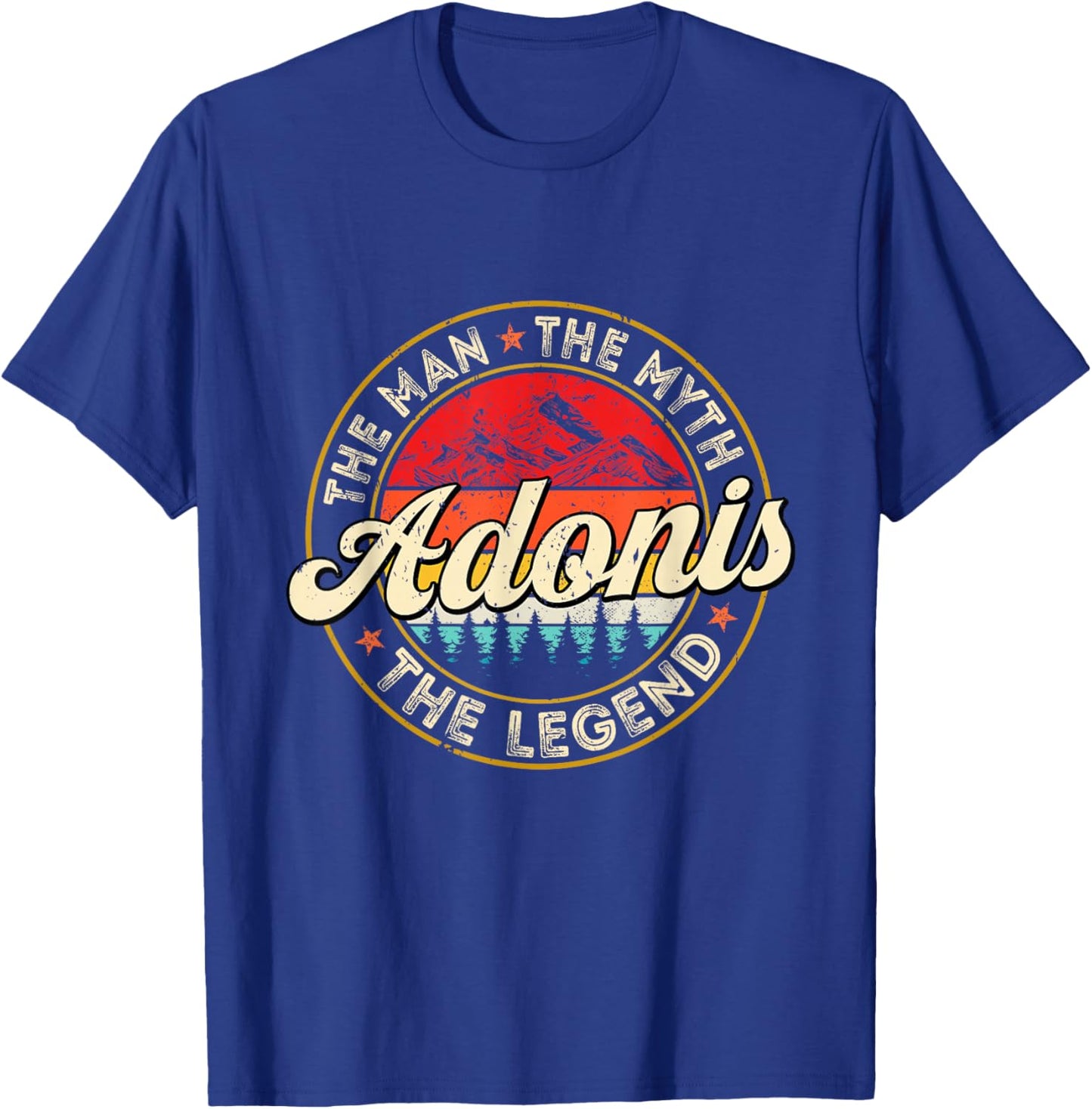 Adonis The Man The Myth The Legend Personalized Name T-Shirt - T-Shirt | Royal
