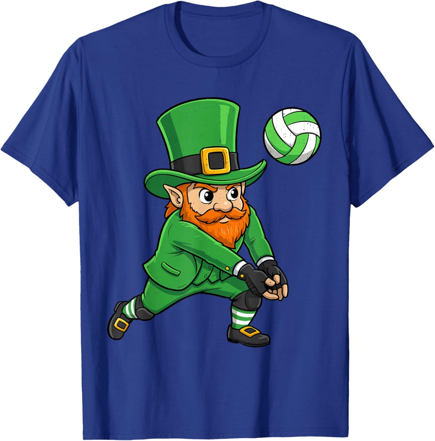 Leprechaun Volleyball Green St Patricks Day Sport Boy Kids T-Shirt - T-Shirt | Royal