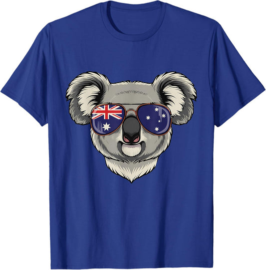 Australia Flag Australian Koala T-Shirt - T-Shirt | Royal