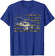 Walleye Fishing Camo American Flag T-Shirt - T-Shirt | Royal