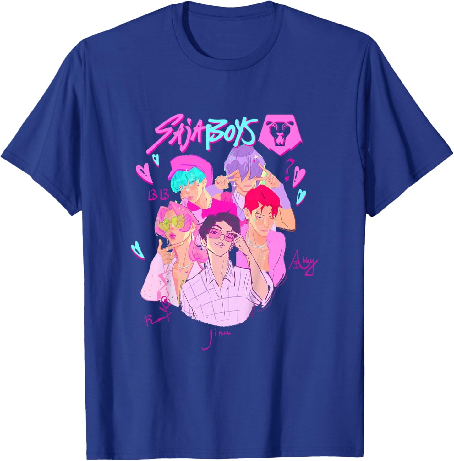 Kpop Demon Hunters Halloween Saja Boys Demon Group Portrait T-Shirt - T-Shirt | Royal