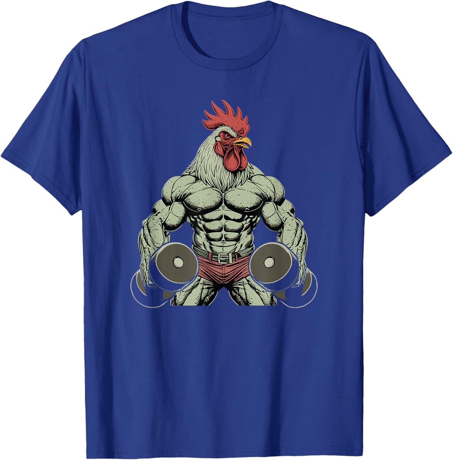 Muscle Rooster Gym Funny Bodybuilder Fitness Men T-Shirt - T-Shirt | Royal