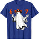 Spooky Ghost Number 67 Halloween Haunted Six Seven 6 7 Meme T-Shirt - T-Shirt | Royal