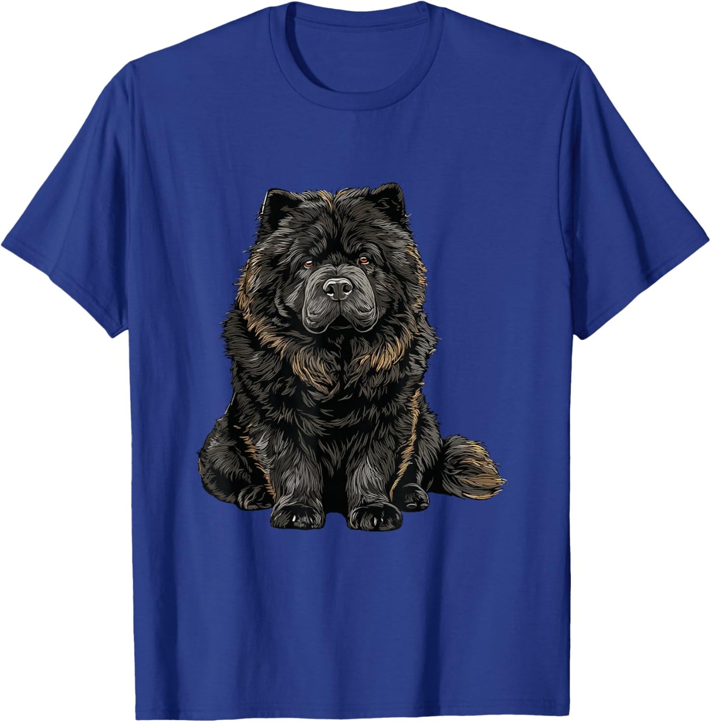 Black Chow Chow Dog Illustration T-Shirt - T-Shirt | Royal
