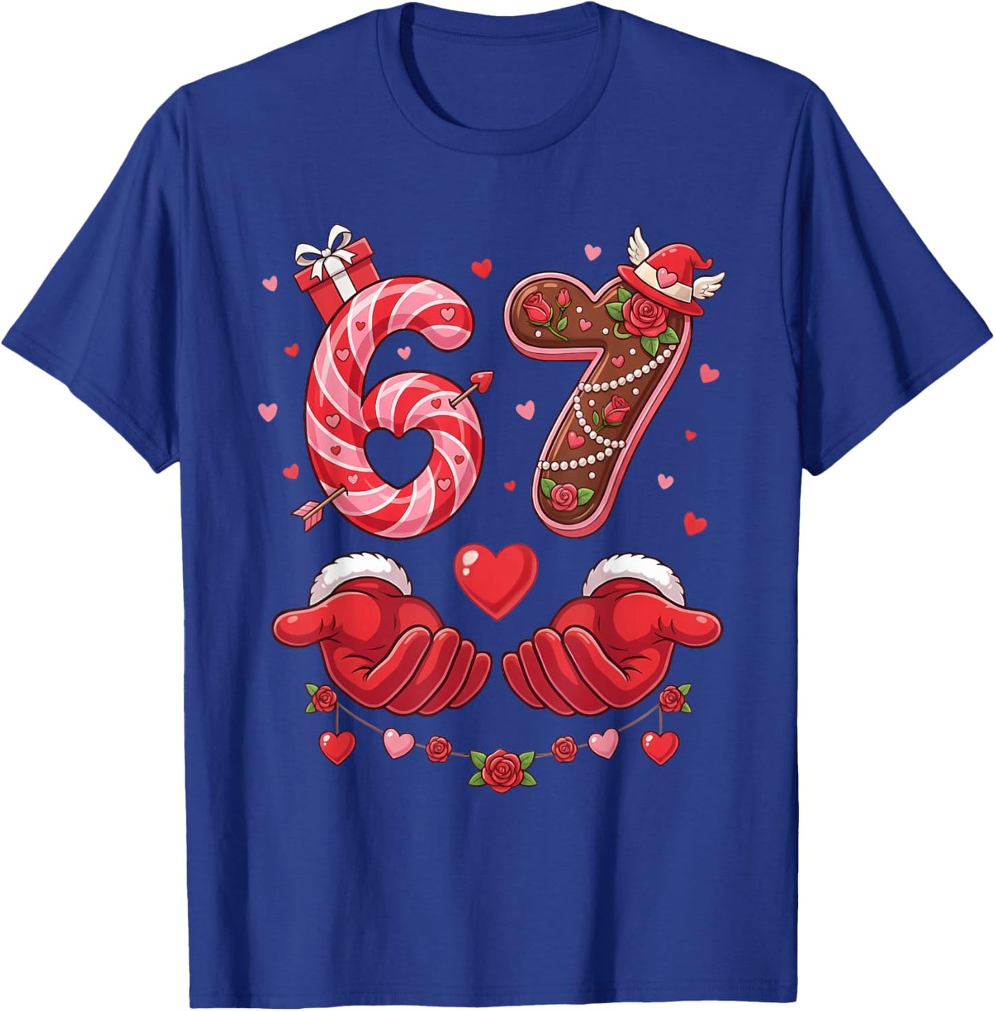 67 Valentine 6 7 Bruh Six Seven Meme Kids Boys Girls T-Shirt - T-Shirt | Royal