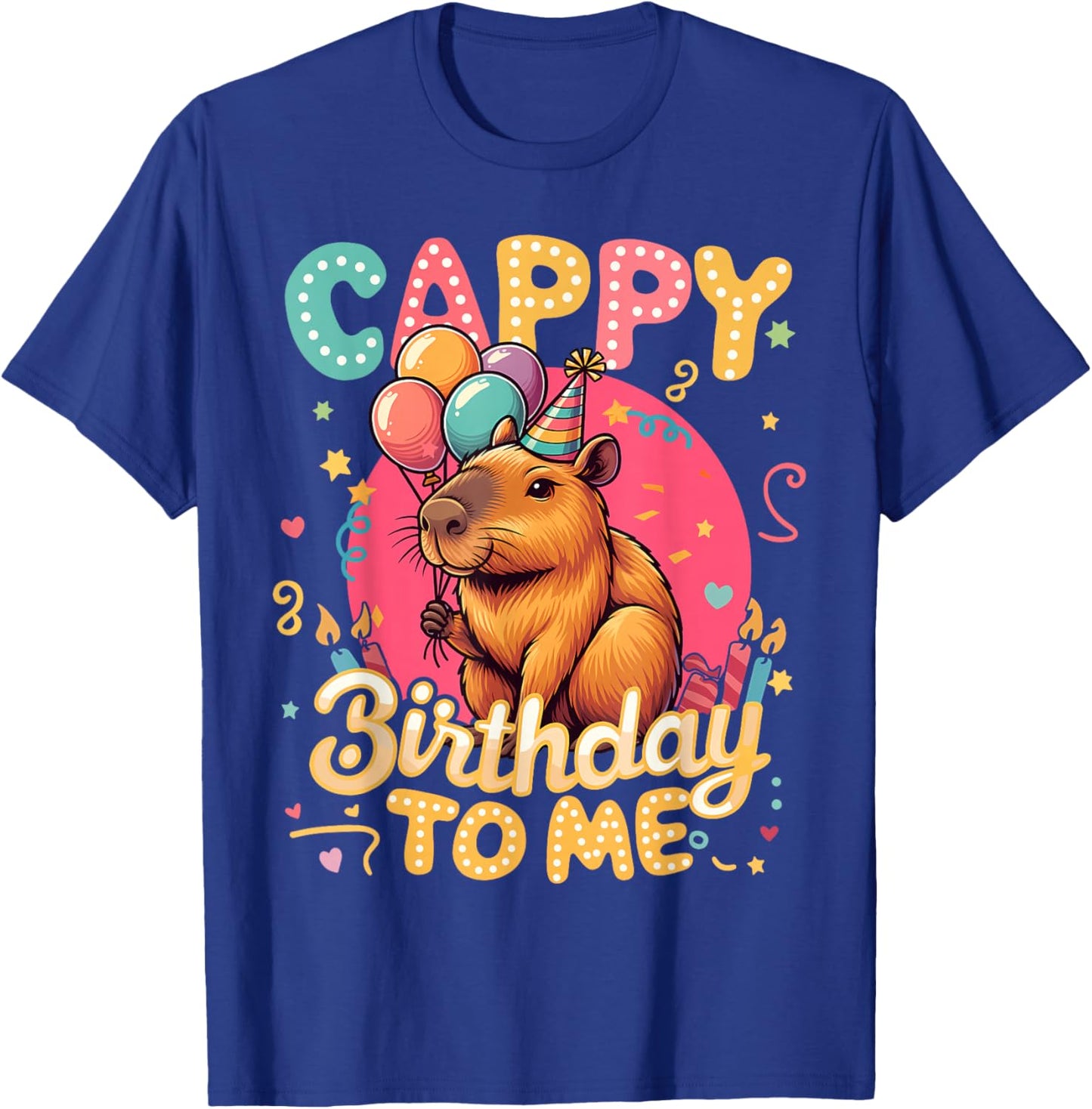 Cappy Birthday to Me Capy Birthday Cute Capybara Boys Girls T-Shirt - T-Shirt | Royal