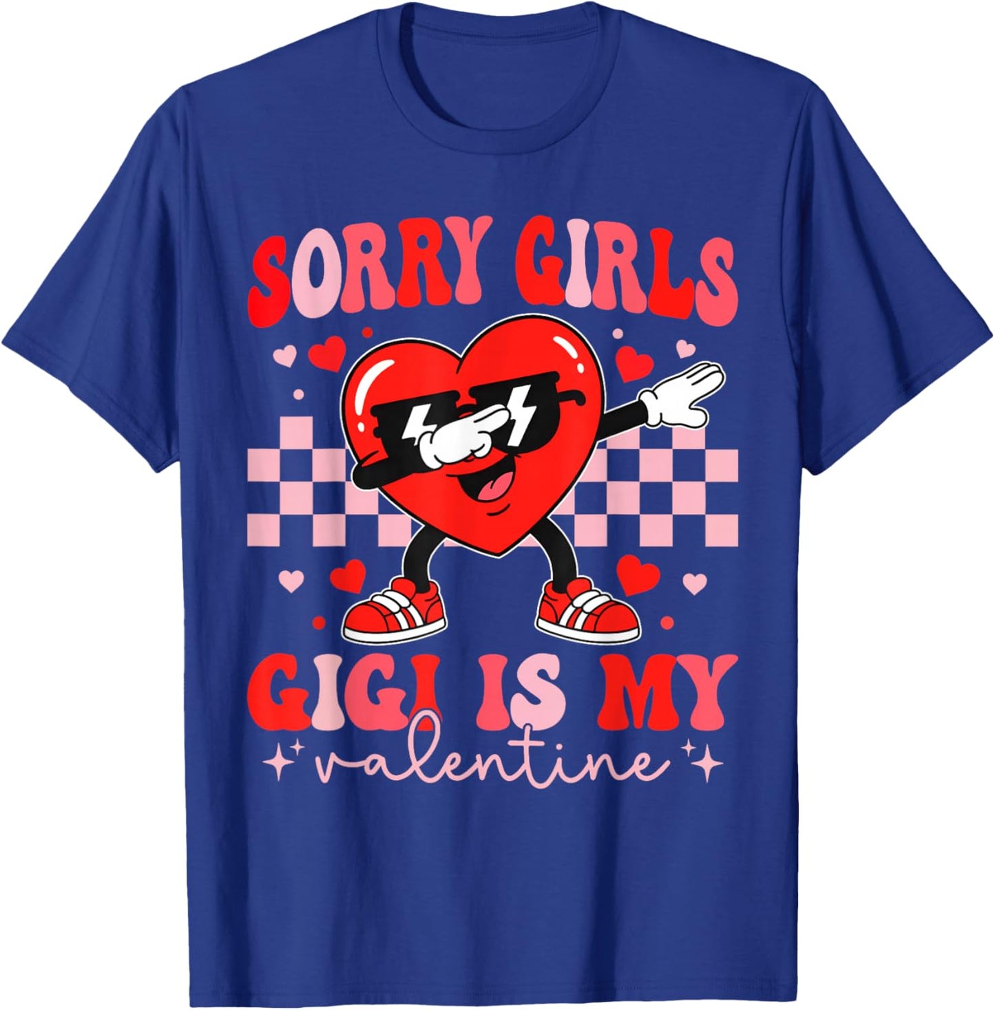 Sorry Girls Gigi is My Valentine Dabbing Heart Kids Boys T-Shirt - T-Shirt | Royal